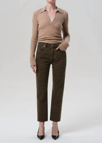 Citizens of Humanity Women's Blaine Straight Pants in olivine zebra - women's pants