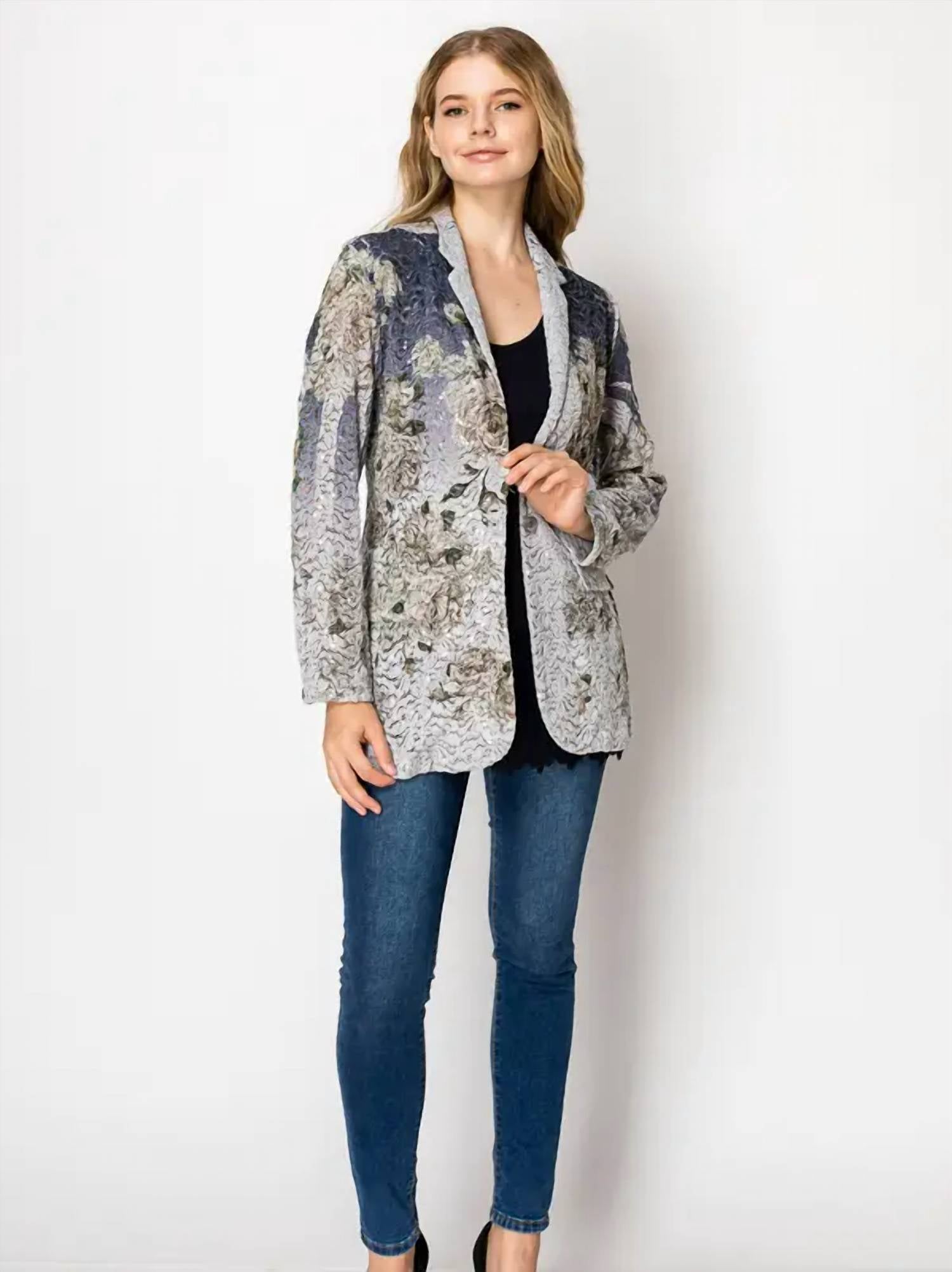 Origami - Lace & Sequin Blazer Jacket