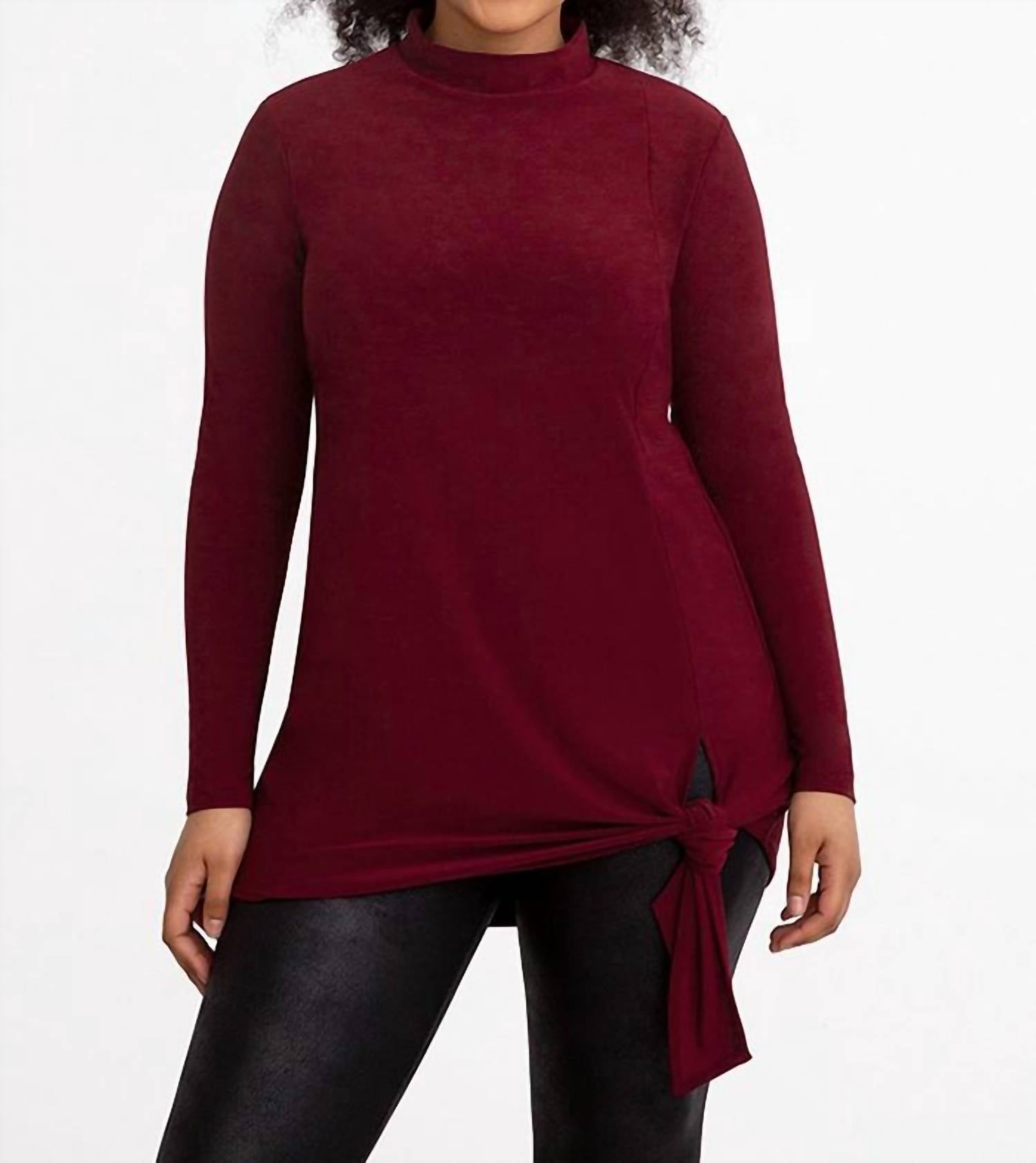 Sympli - Mock Neck Tie Tunic