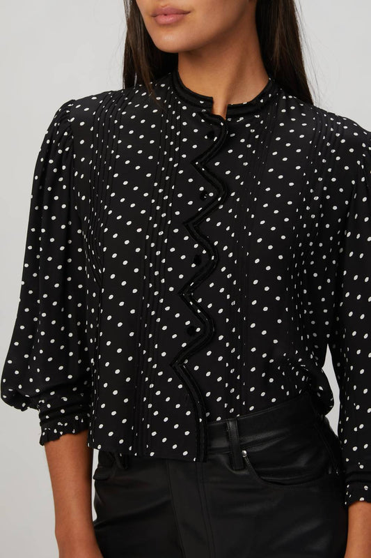 POLKA DOTS FLOWING TOP