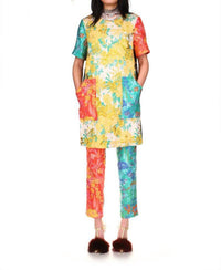 Libertine - Baroque Garden Shift Dress With Pockets