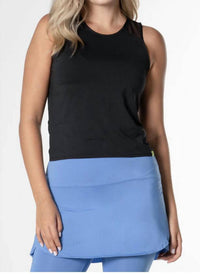 Lucky in Love Freedom Crop Tank in love freedom crop tank in black - women's tank top - detail view