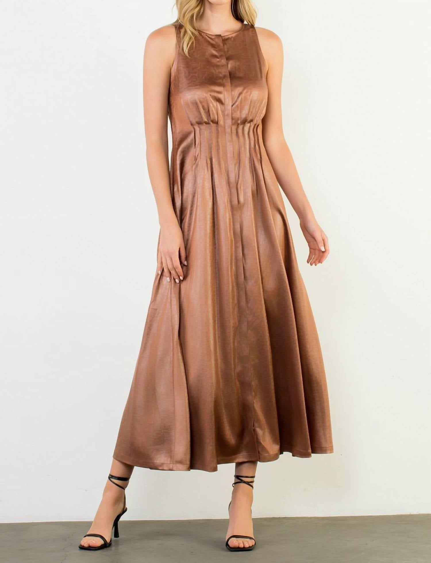 Thml - Landry Pleated Sleeveless Maxi Dress