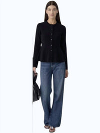 White + Warren - Peplum Cardigan