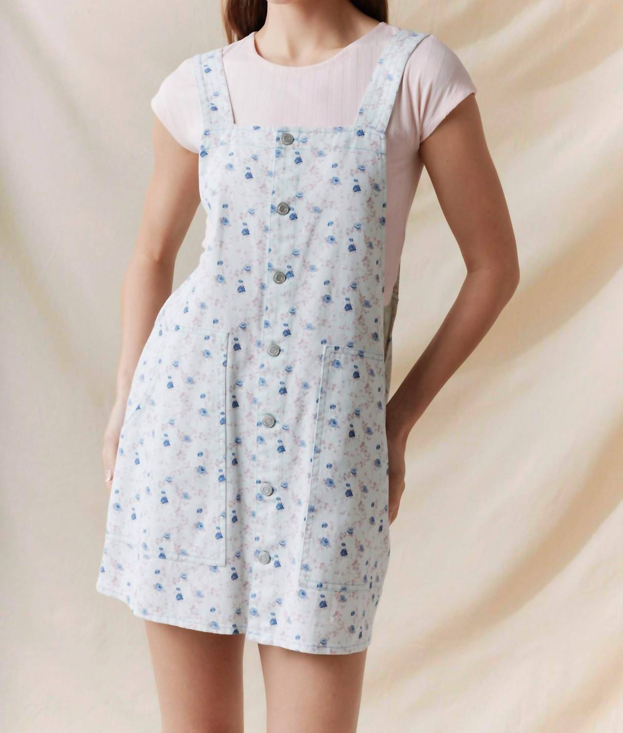 Peach Love - Daisy Days Overall Dress