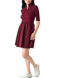 STEVE MADDEN Berlina Dress in wine - women's dress - detail view