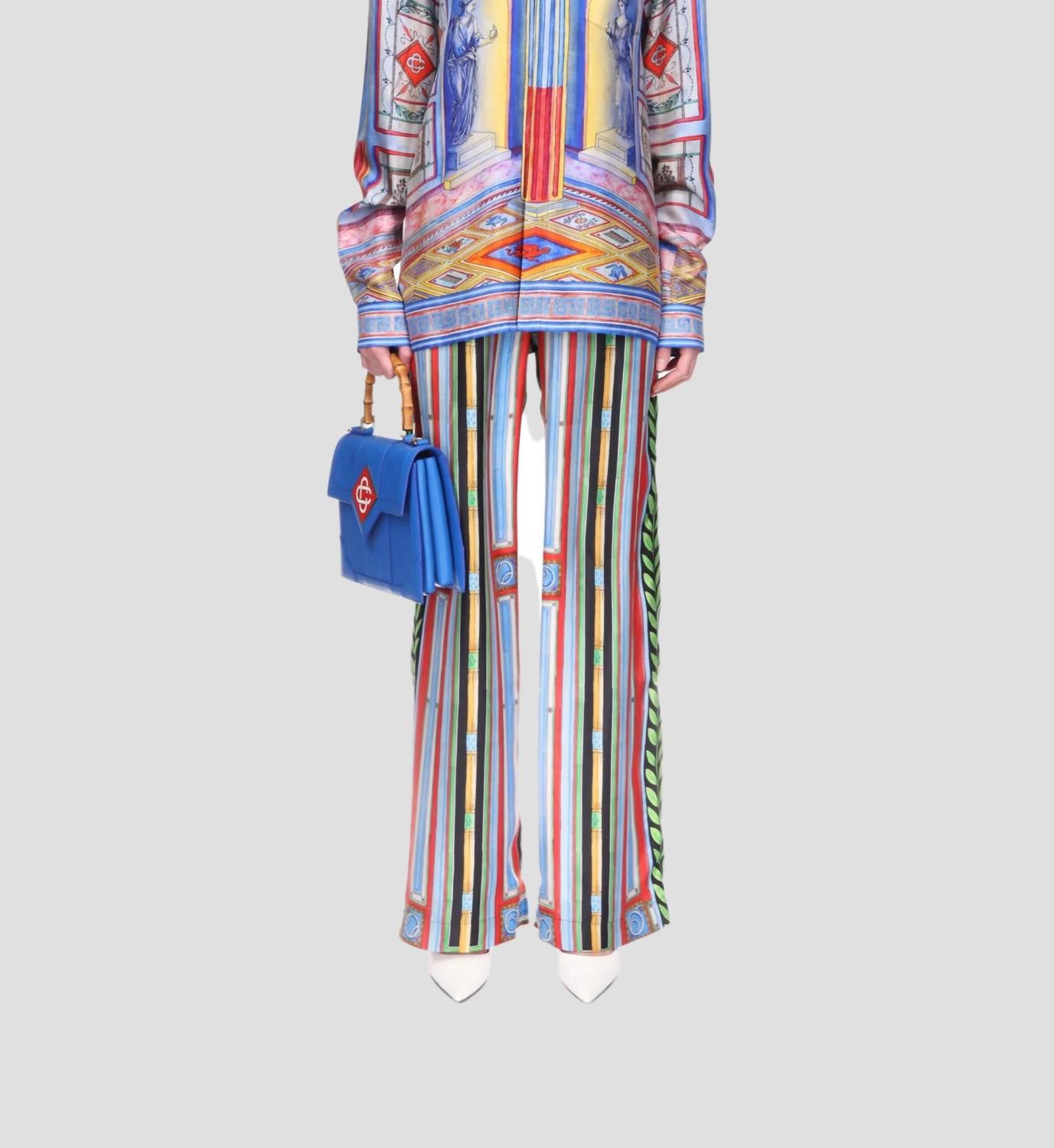 Casablanca - Le Palais En Fleur Silk Trousers