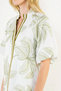 Thml - Leaf Flutter Sleeve Mini Dress