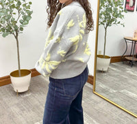 Mystree - Aria Floral Collared Sweater