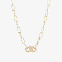 Eye Candy Los Angeles Women's Violet Chain Link Cubic Zirconia Necklace in gold - women's jewelry