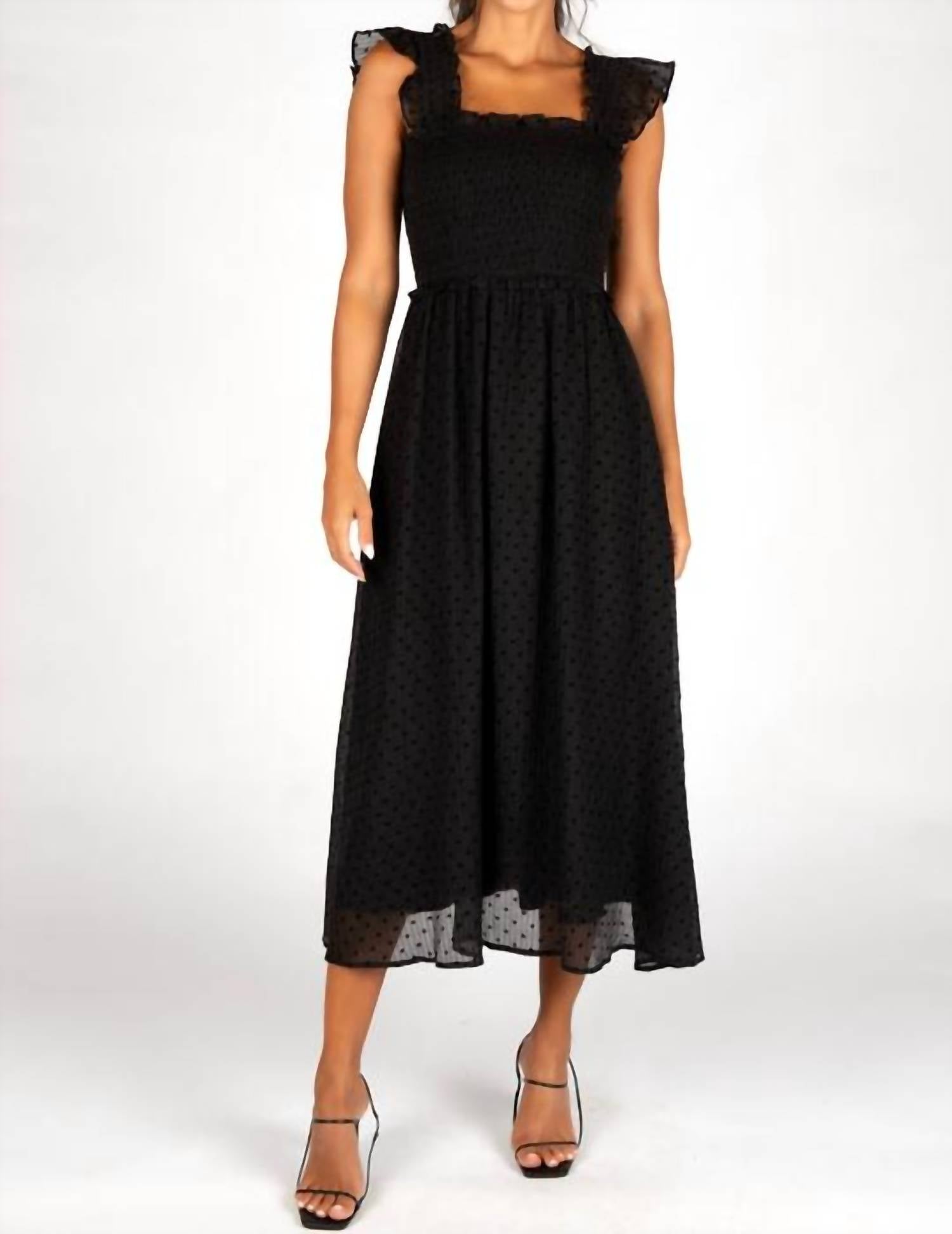 Sincerely Ours Marlee Midi Dress in black - women's dress