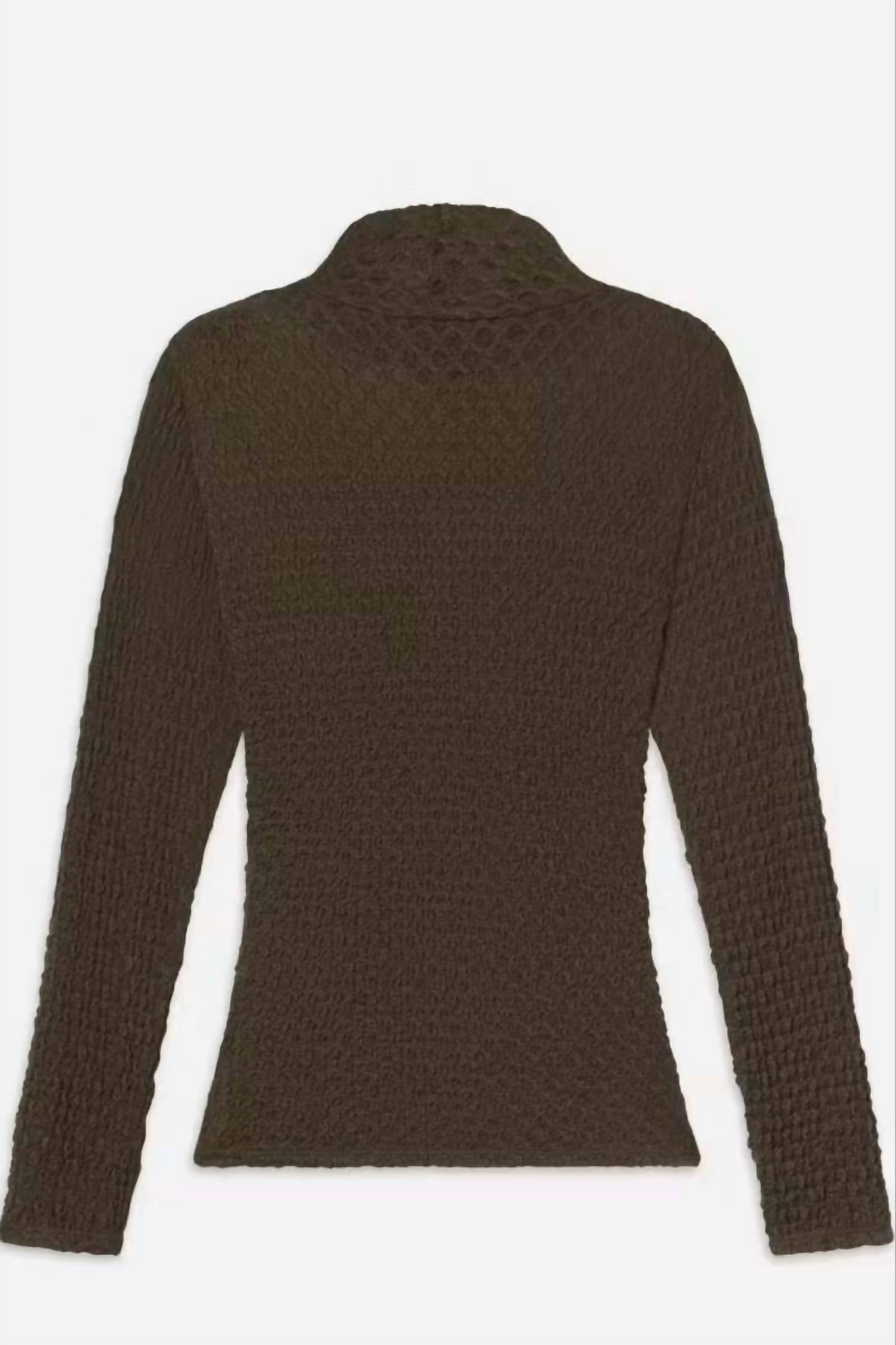 Frame - Mesh Lace Turtleneck Top