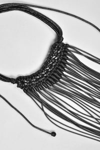 Aakasha - Women's Long Genuine Leather Necklace