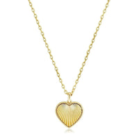 Eklexic - Baby Scalloped Heart Pendant Necklace