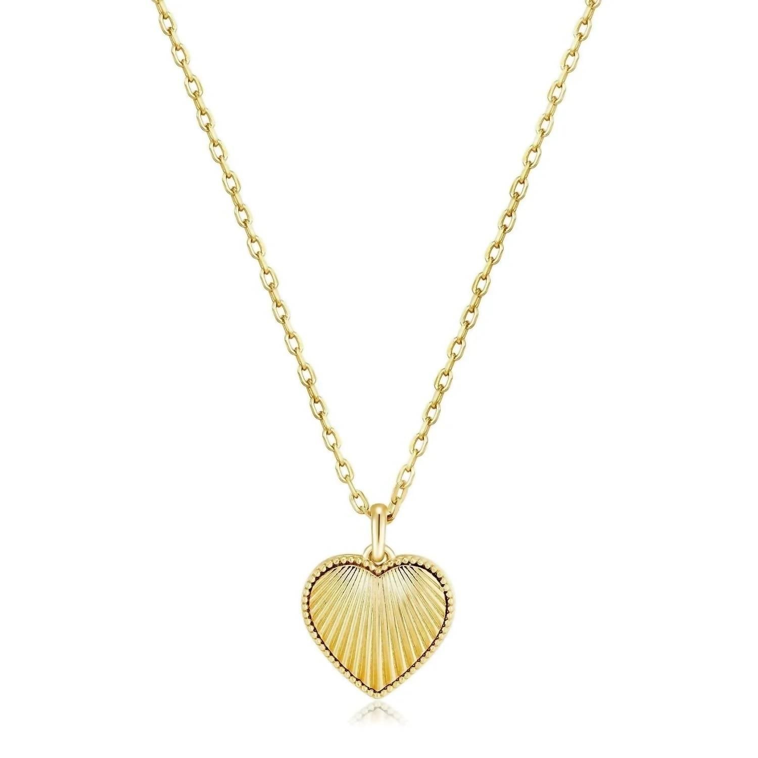 Eklexic - Baby Scalloped Heart Pendant Necklace