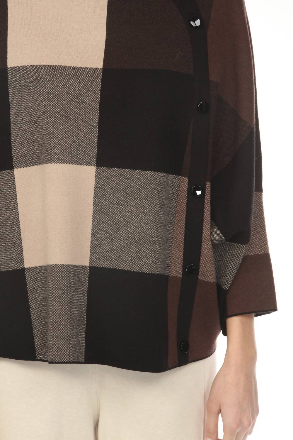 Joseph Ribkoff - Checkered Mock Neck Sweater