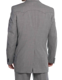 Circle S Men's Suit Jacket in steel grey - men's jacket - detail view