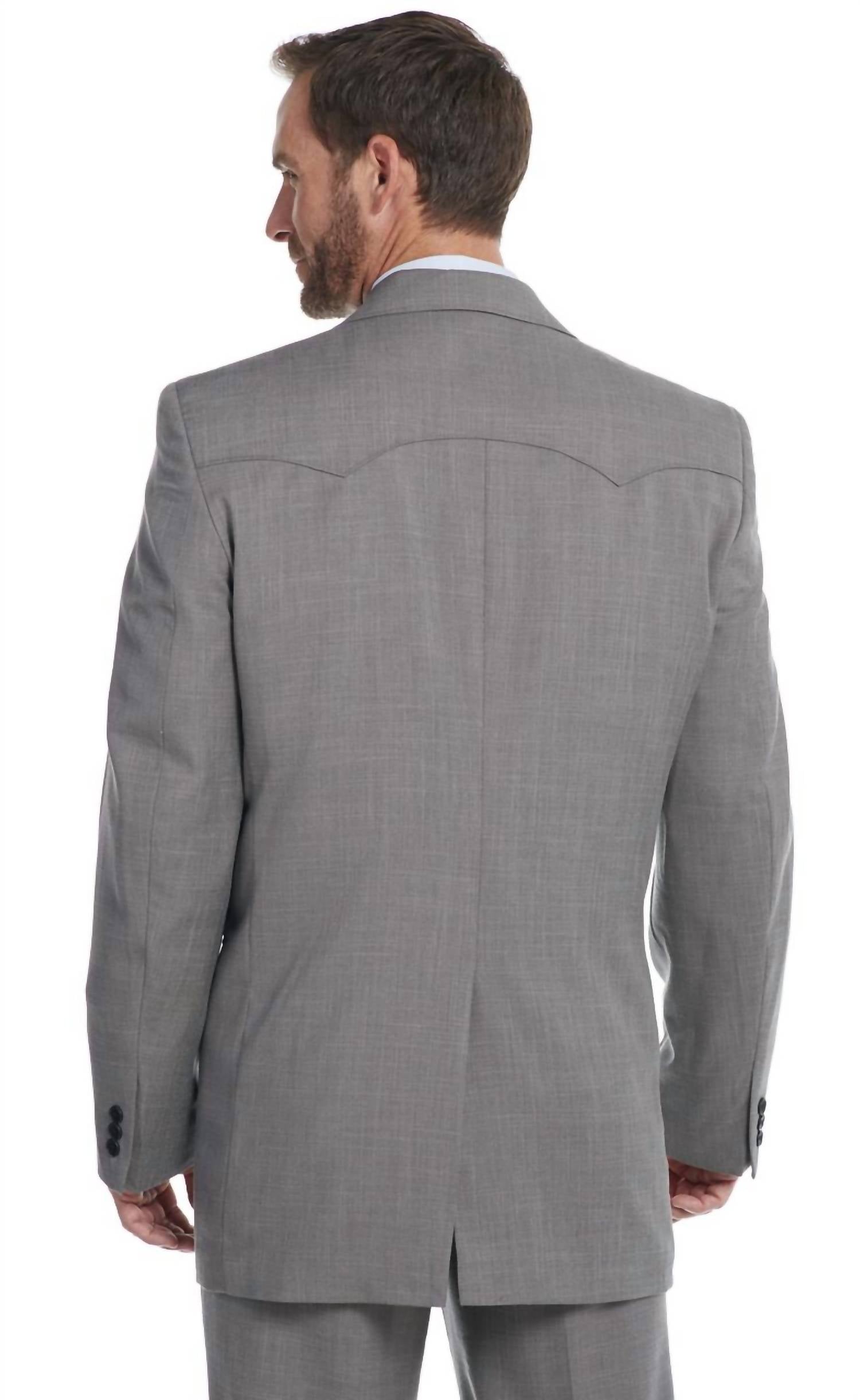 Circle S Men's Suit Jacket in steel grey - men's jacket - alternate view