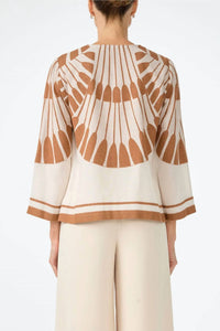 Trina Turk - Amy Fil Coupe 3/4 Sleeve Top