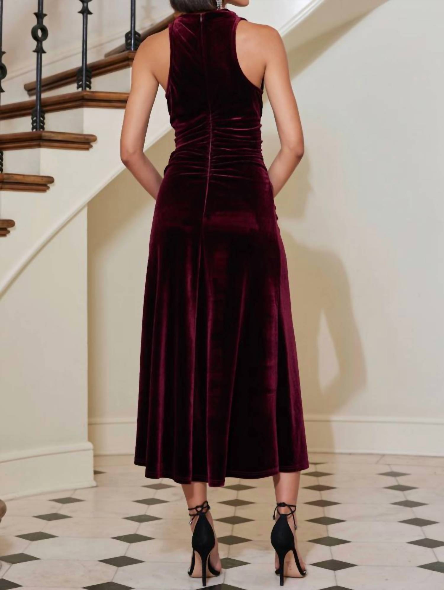 Bishop + Young - Elle Velvet Halter Dress