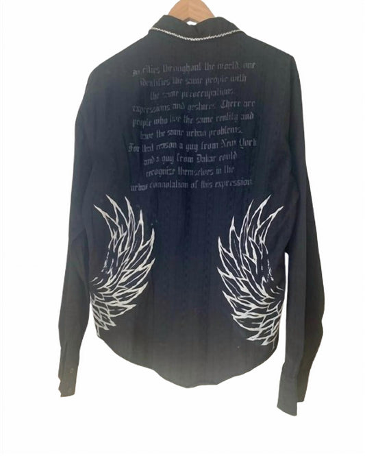 God Send - Men’s Embroidered Eagles Western Shirt