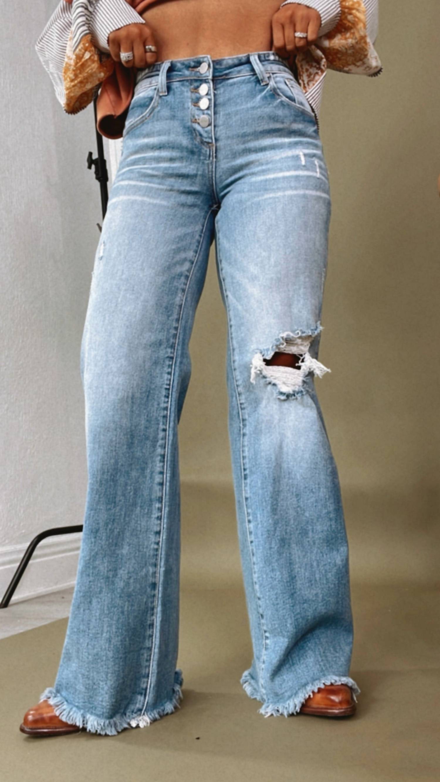Risen - Wilder Wide Leg Mid Rise Jean