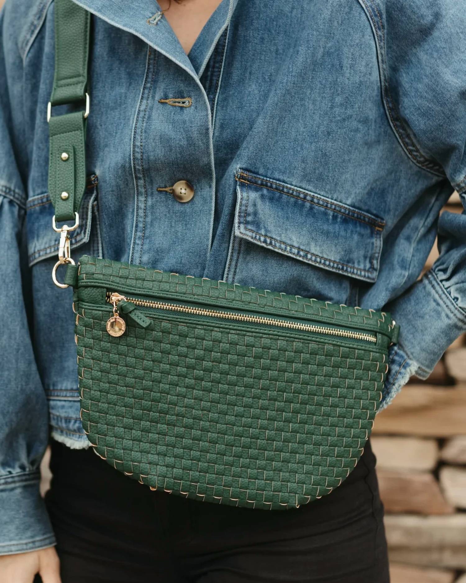 Lumi + Sol - Women's Woven Crossbody Bag
