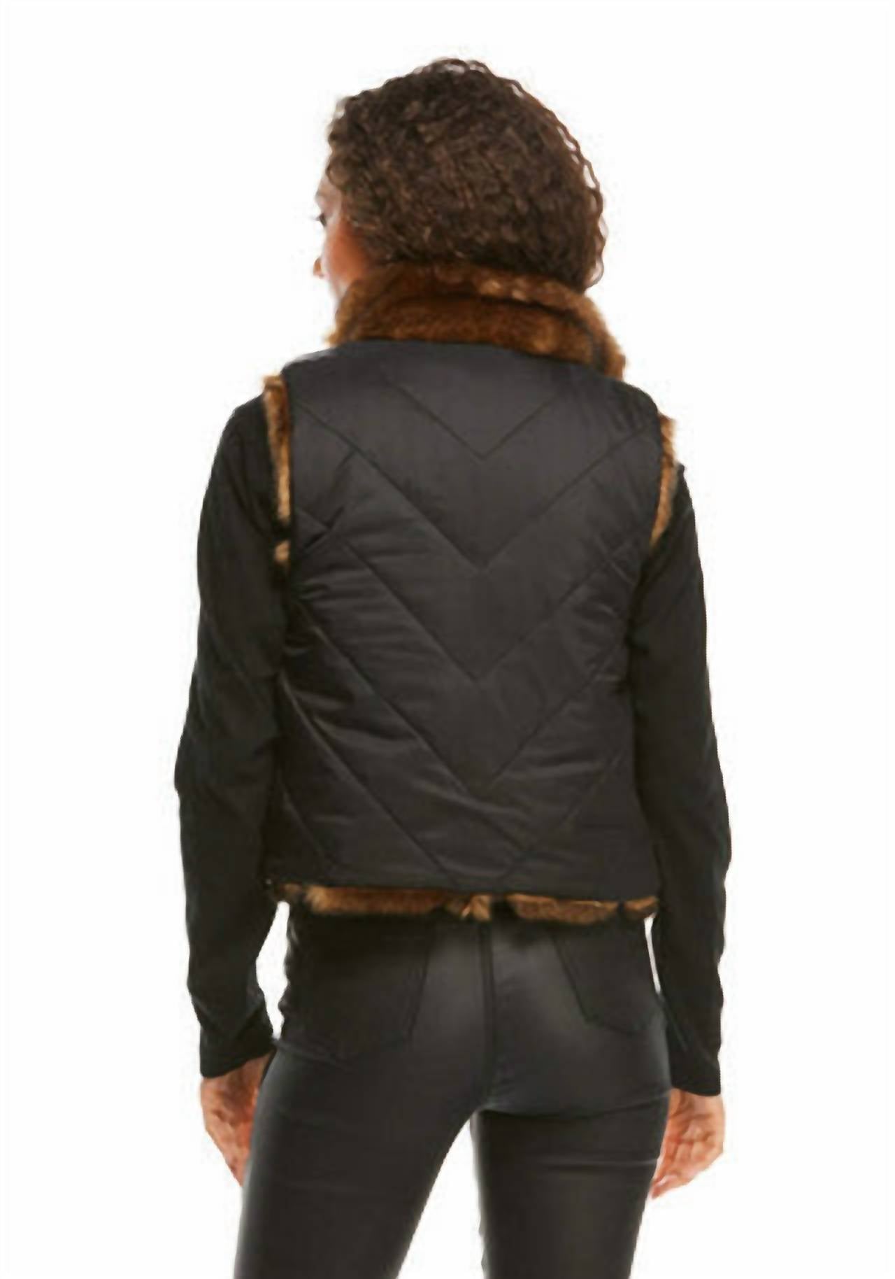 Fabulous Furs - Reversible Chevron Shortie Vest