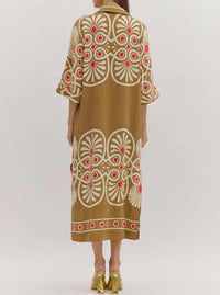 Entro - Sabrina Golden Midi Dress