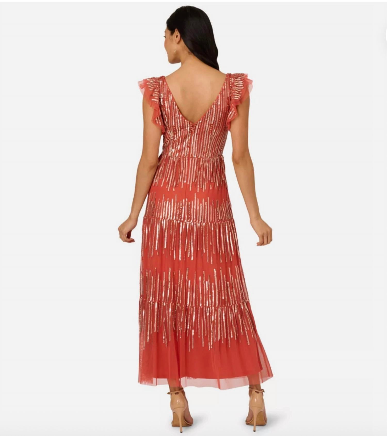 Adrianna Papell - MESH & Sequins Dress