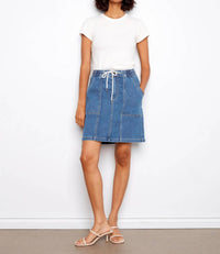 Charlie B - Everyday Stretch Denim Drawstring Skort