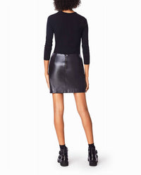 Nicole Miller - Sheep Leather Mini Skirt