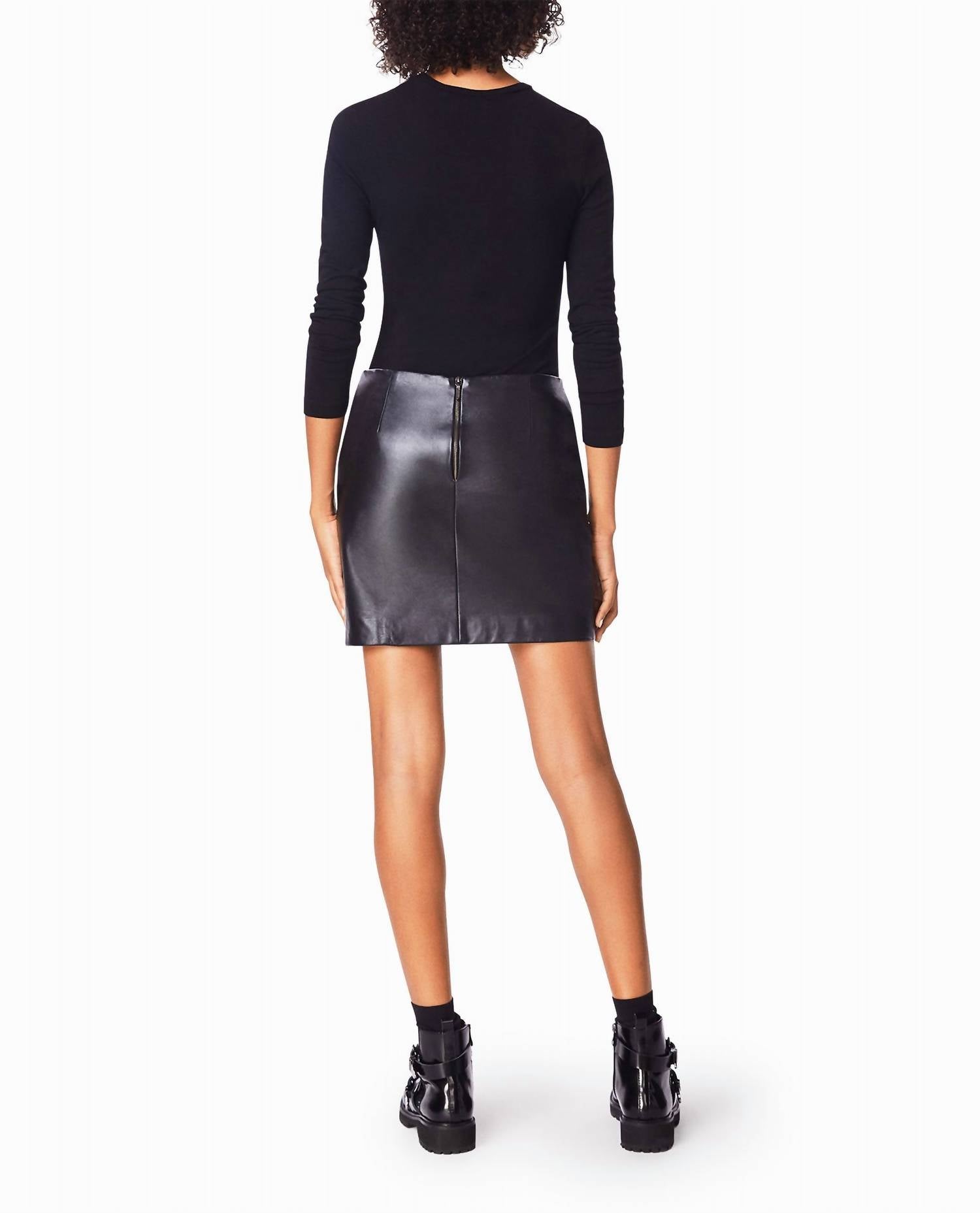 Nicole Miller - Sheep Leather Mini Skirt