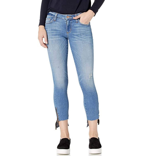 CIARA LOW RISE HEM ZIP SKINNY JEAN