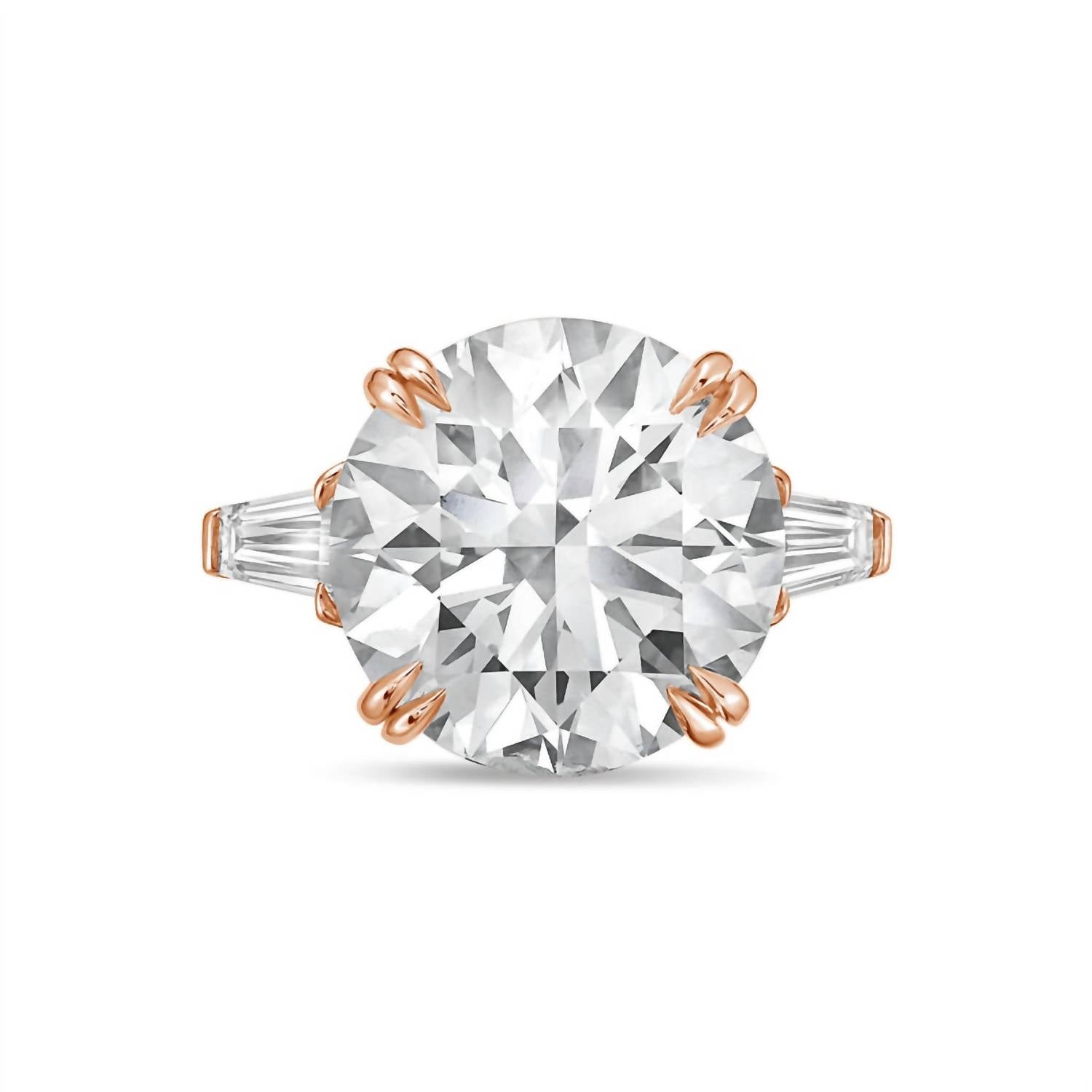 Diana M Jewels - Women's Round & Baguette Lab-grown Diamond Jewelry Ring (2.00 Ct) - Classic