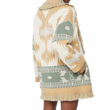 Alanui - Icon Jacquard Cardigan in Off White Multicolor