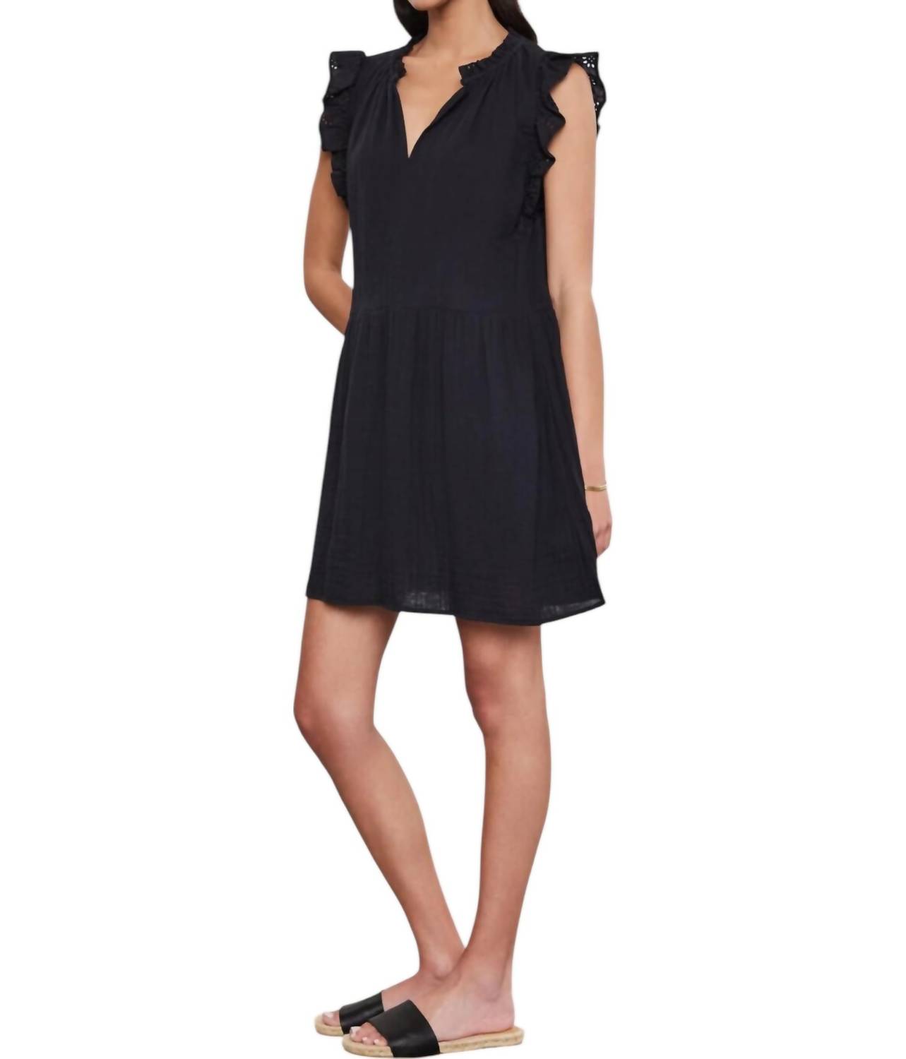 Velvet By Graham & Spencer - Ruffle Sleeve Dress