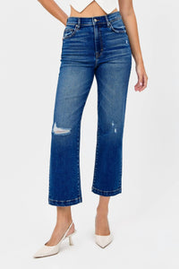 HIDDEN Tracey Relaxed Straight Jeans in blue - women's jeans
