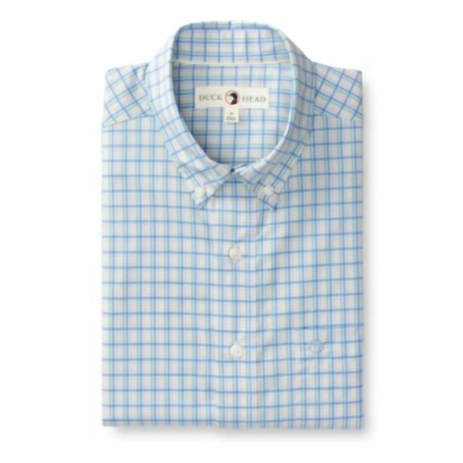 Duck Head - BRADLEY PLAID LONG SLEEVE PERFORMANCE POPLIN SPORT SHIRT