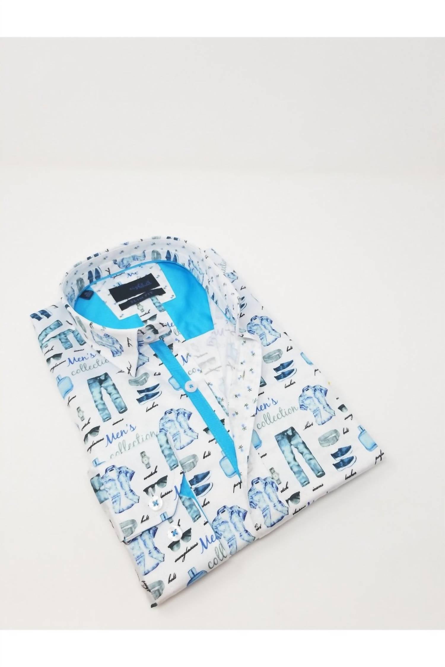 Eight X - Men's Collection Print Button Down Shirt W/ Trim