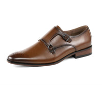 Amali Men's Willis Leather Dress Shoes in cognac - men's shoe