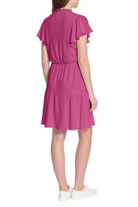 London Times - V-neck Jersey Dress