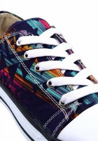 Miami Shoe Women's Star Low Cut Sneakers in purple - women's sneaker - detail view