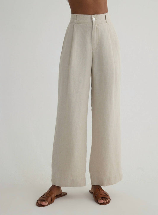 Bella Dahl - Pleated Wide Leg Ankle Pant