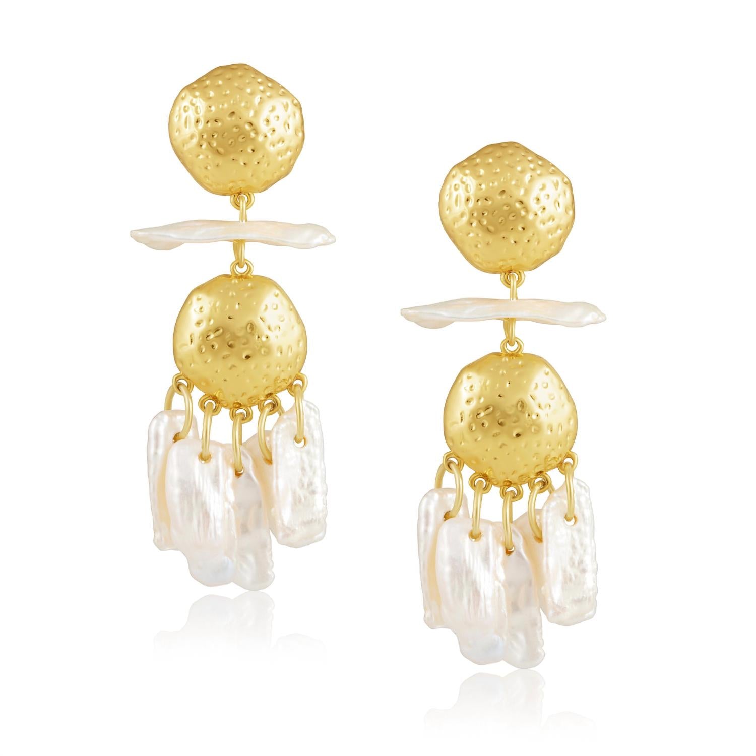 Sahira Jewelry Design - Women's Tillie Pearl Statement Earrings