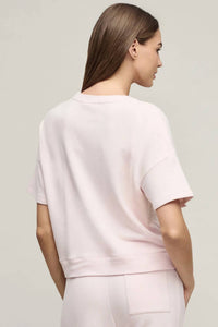 Barefoot Dreams - Brushed Fleece Short Sleeve Dropped Shoulder Pullover Top
