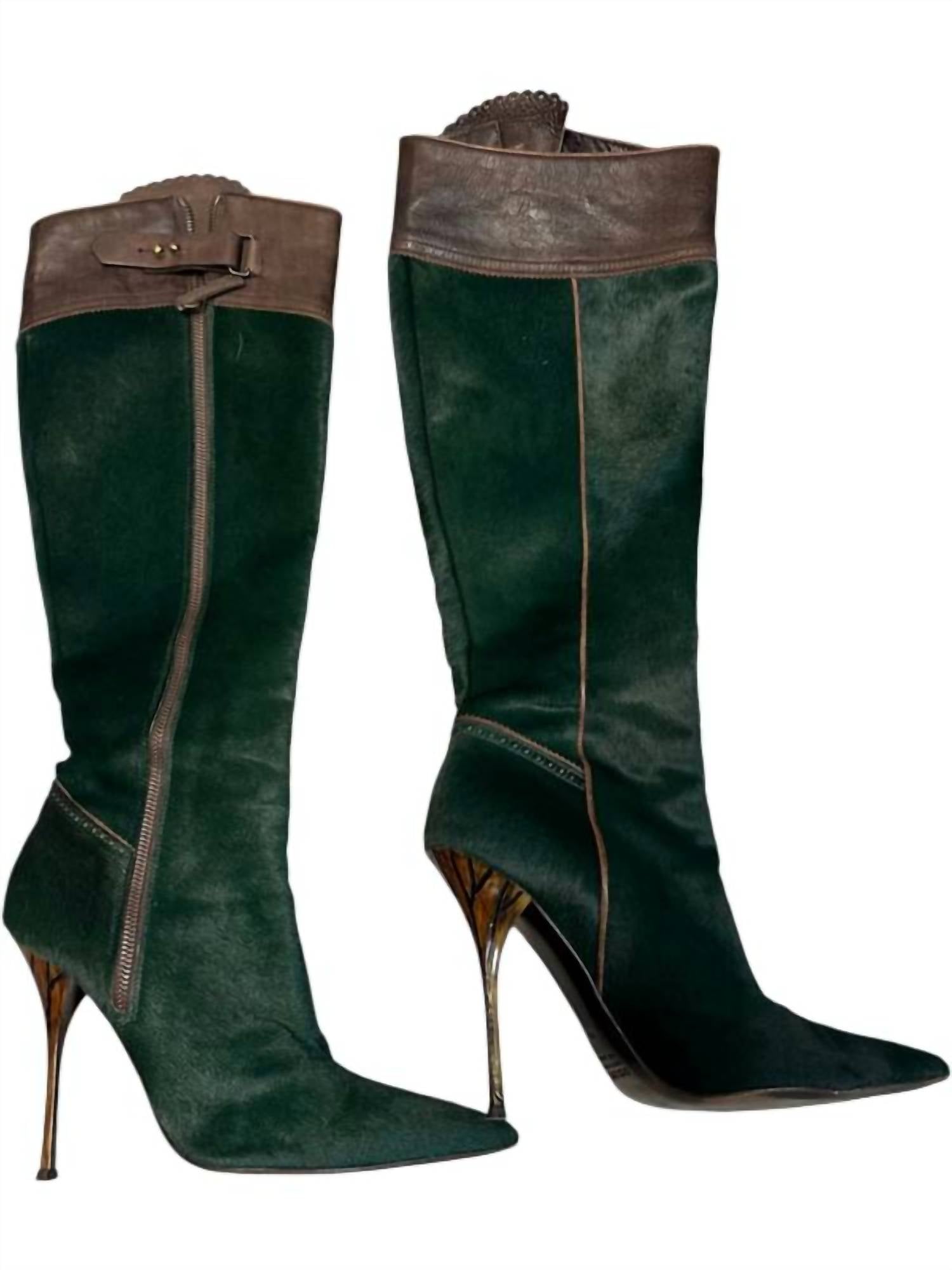 Roberto Cavalli - Pre-loved Women Pony Style Calf Skin Boots