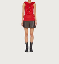 Salvatore Ferragamo - Frill Detail Virgin Wool Ruffle Top