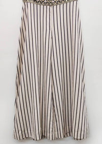 Aratta Derby Princess Blazer And Wide Leg Pants Set in cream stripes - women's jacket - view 9