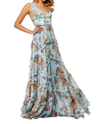 Sherri Hill - Floral Chiffon Gown